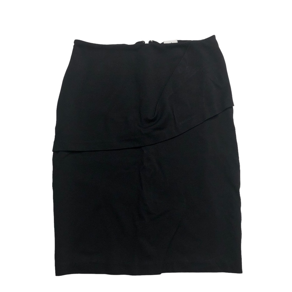 CAbi #3099 Black Overlay Stretch Pencil Skirt